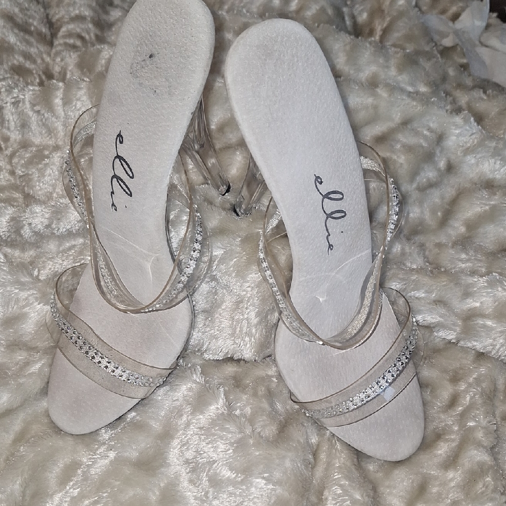 Elle Silver Strappy Heels